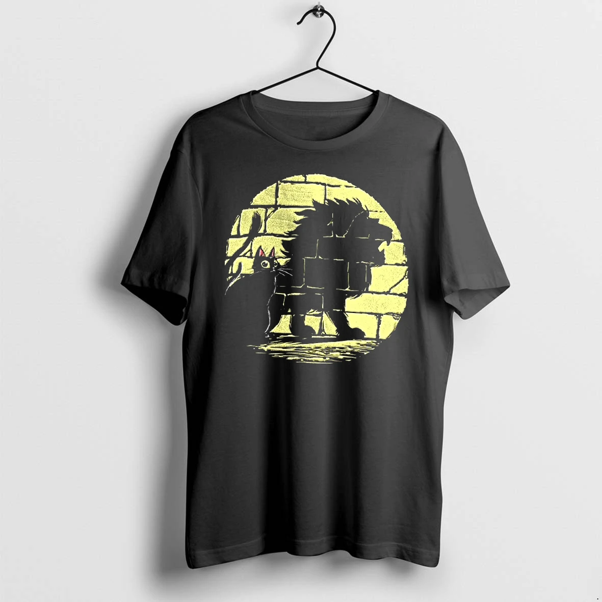 Officials Lion Shadow Black Cat Silhouette Courageous Small Kitten Moon T Shirt Sweater Hoodie