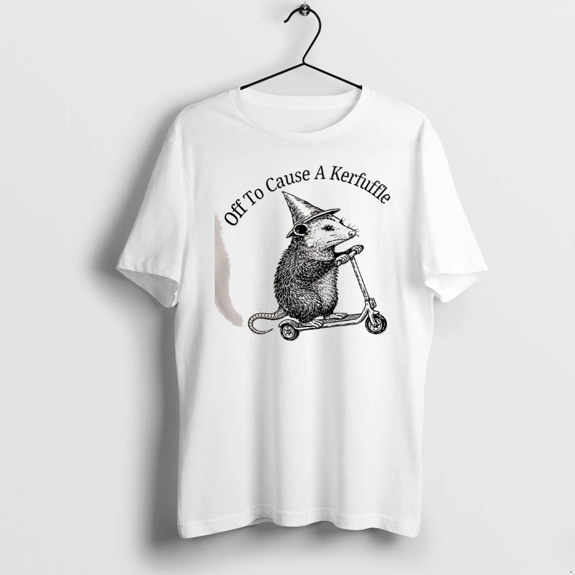 Officials Opossum Wizard Off To Cause A Kerfuffle On A Scooter Funny T Shirt Sweater Hoodie