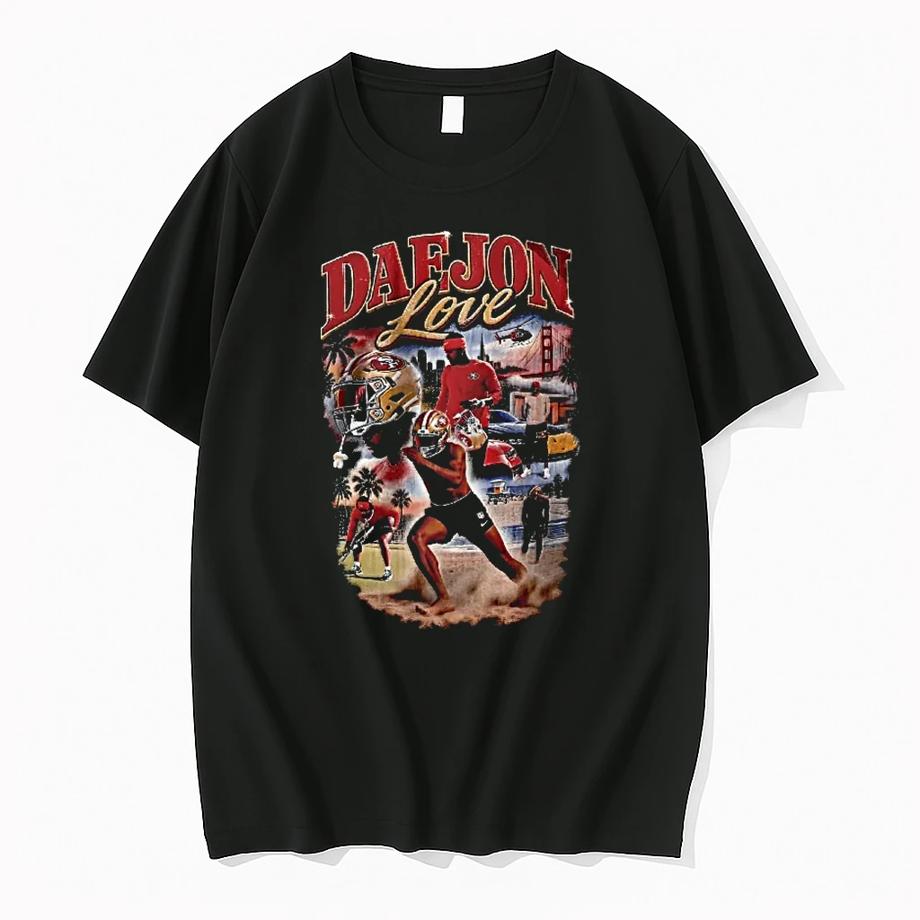 Officials San Francisco 49ers Nfl Daejon Love Bootleg Collage Running Barefoot Beach Player Photos Youth T Shirt Sweater Hoodie