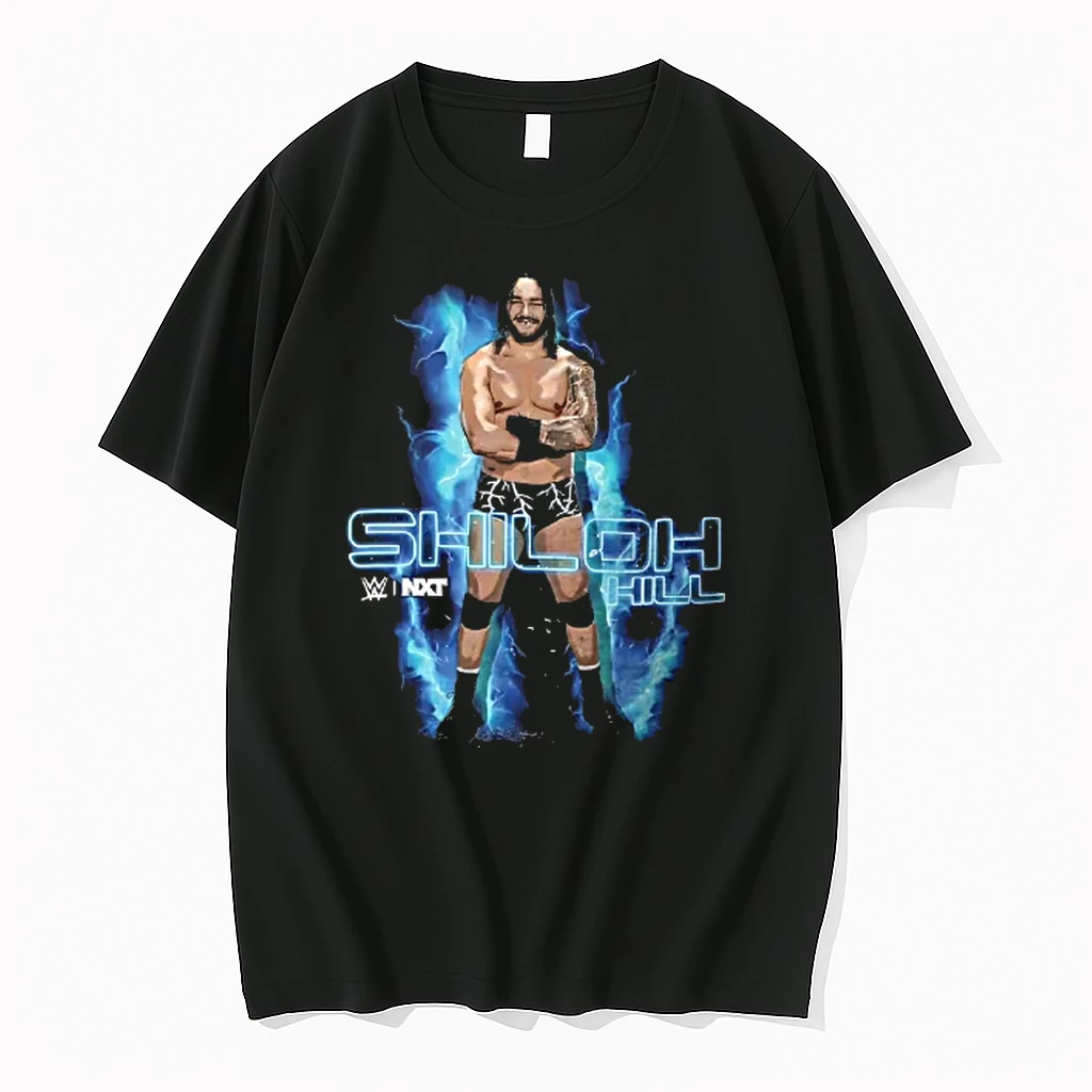 Officials Wwe Nxt Shiloh Hill Wrestler Standing Blue Lightning T Shirt Sweater Hoodie