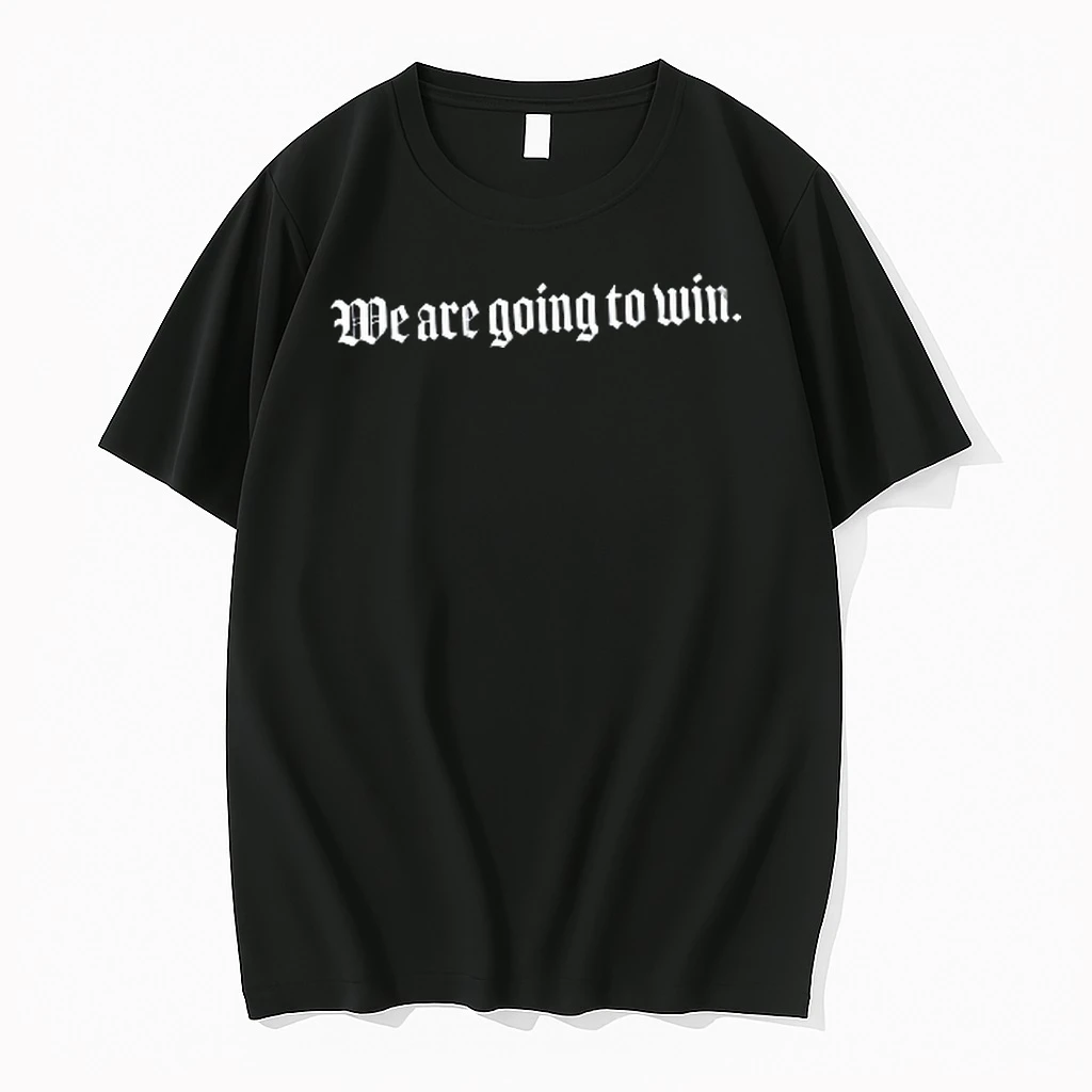 Officials We Are Going To Win White Old English Gothic Font Lettering Text Youth T Shirt Sweater Hoodie