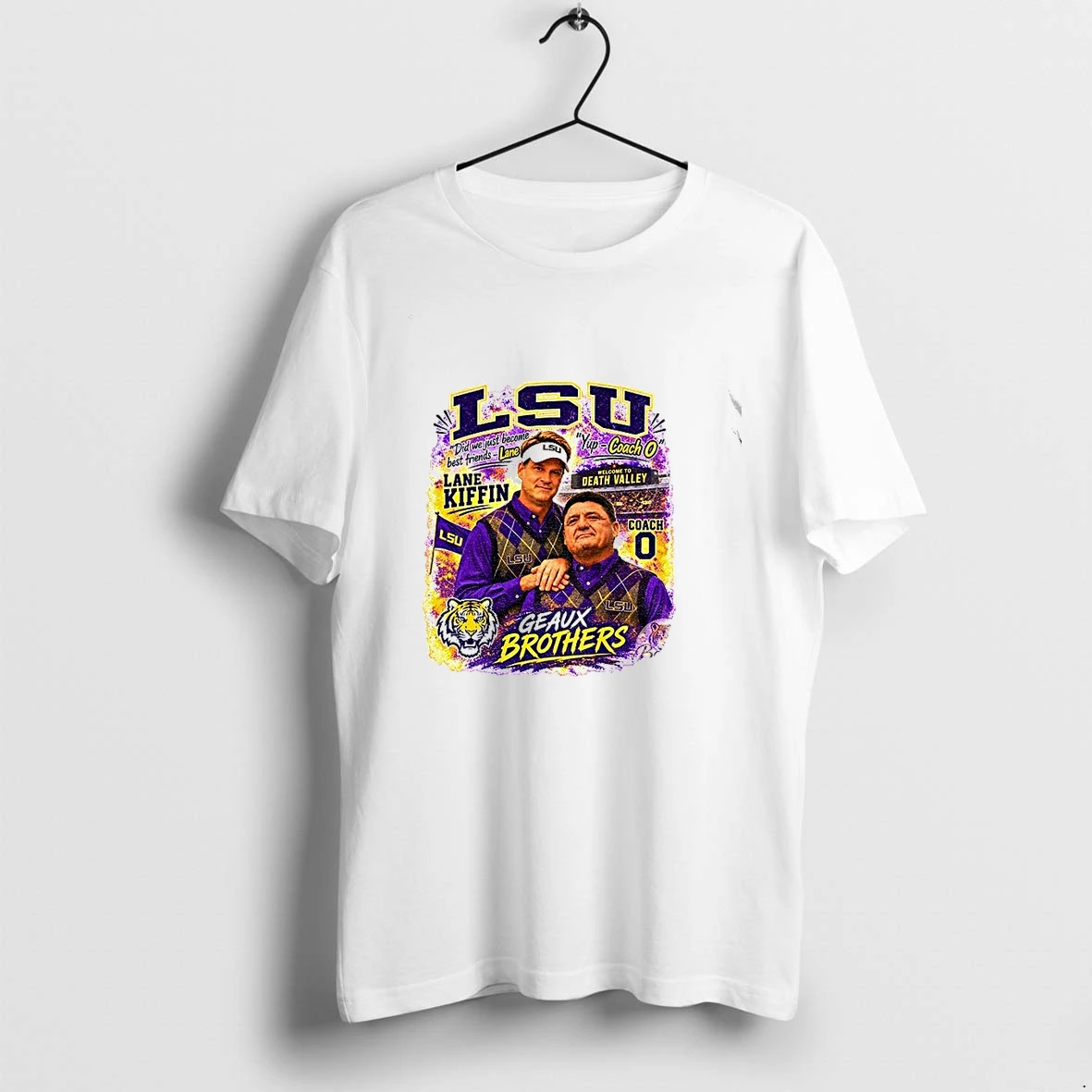Premium Coach O Louisiana Tigers Lsu Lane Kiffin Geaux Brothers Tshirts