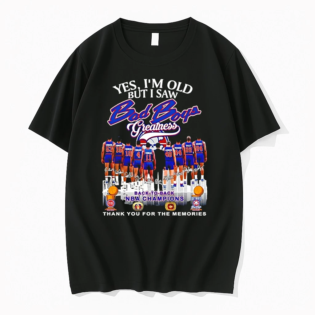 Premium Detroit Pistons Yes Im Old But I Saw Bad Boys Greatness Signed Memories Tshirts