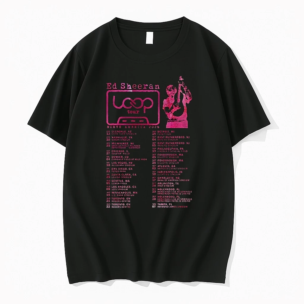 Premium Ed Sheeran Loop Tour 2026 North America Concert Dates Tshirts