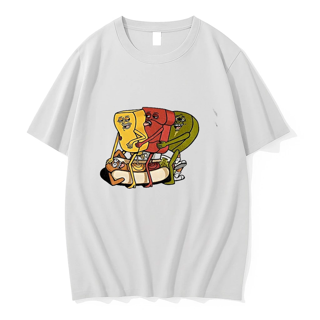Premium Hot Dogging With Mustard Ketchup And Relish Tshirts