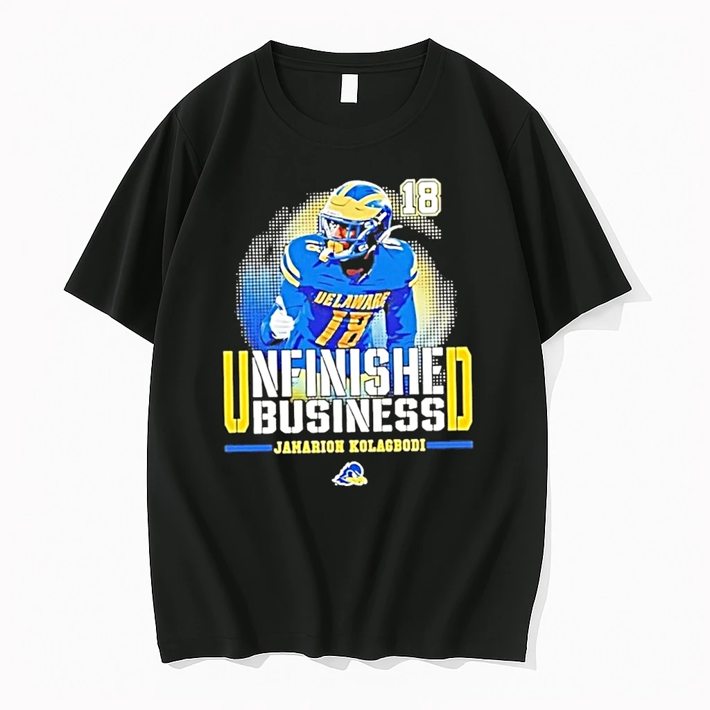 Premium Jamarion Kolagbodi 18 Delaware Blue Hens Football Unfinished Business Shirts Tshirts