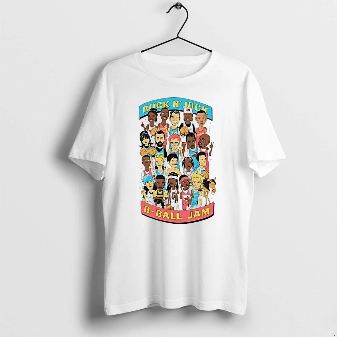 Premium Rock N Jock B Ball Jam Caricature Tshirts