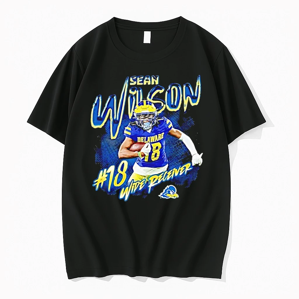 Premium Sean Wilson 18 Delaware Blue Hens Ncaa Football Wide Receiver Tshirts
