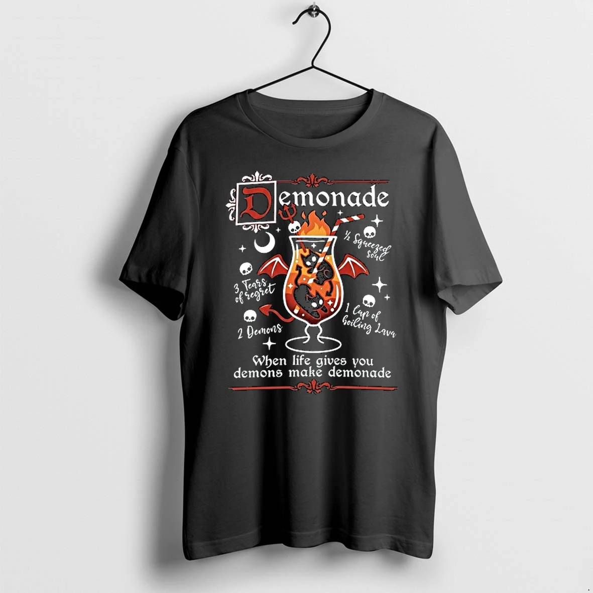 Demonade Demon Recipe Funny Kawaii Devil Cat When Life Gives You Demons Make 0 Tshirts Sweater Hoodie