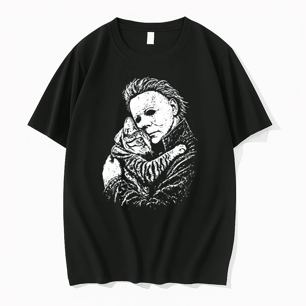Michael Myers Hugging A Cat 0 Tshirts Sweater Hoodie