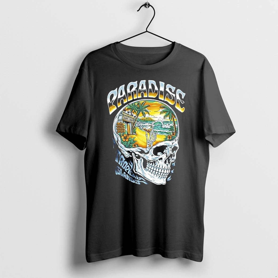 Paradise Tropical Island Skull Surf 0 Tshirts Sweater Hoodie