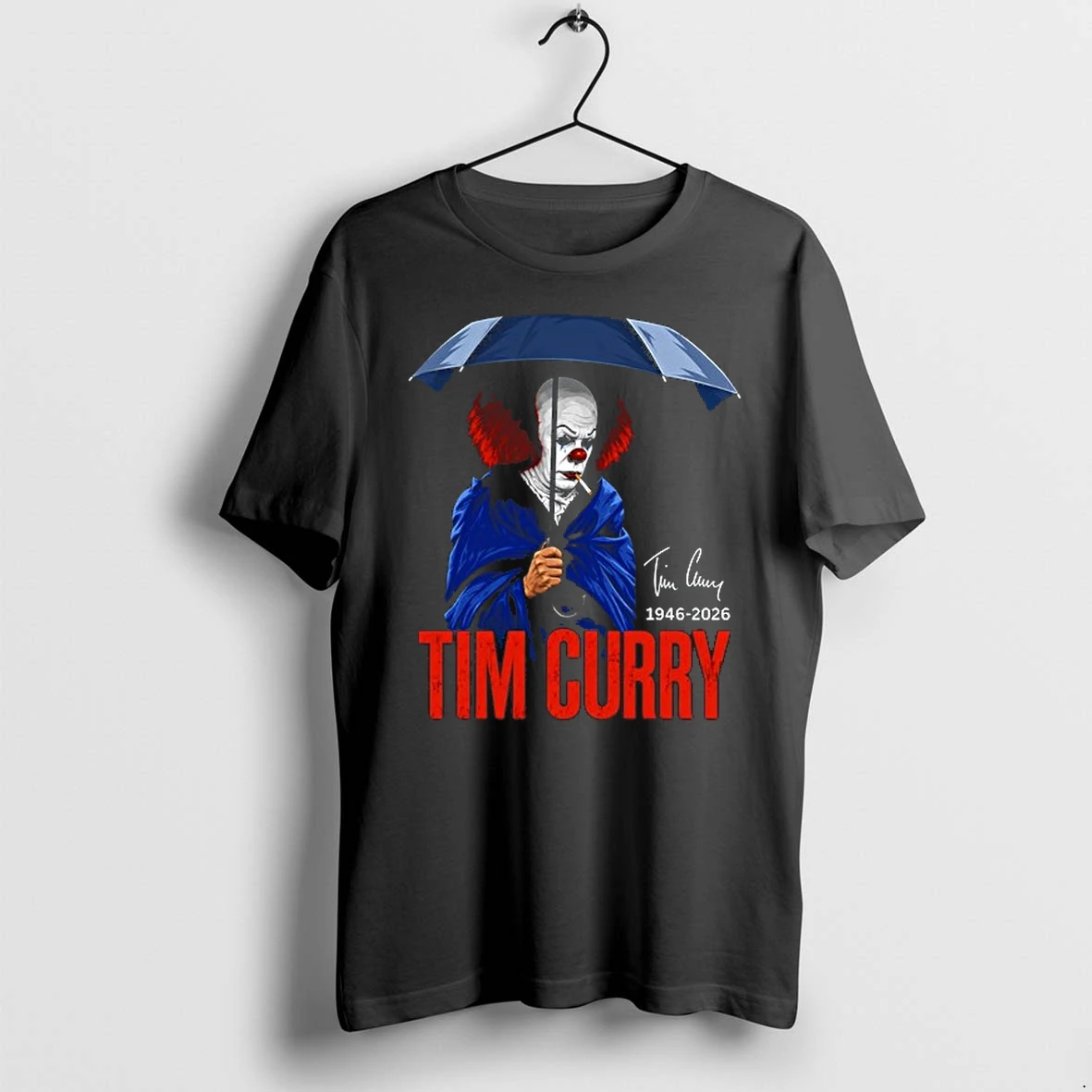 Pennywise It Tim Curry 1946 2026 Memorial Tribute Fan Art Actor Horror Film 0 Tshirts Sweater Hoodie
