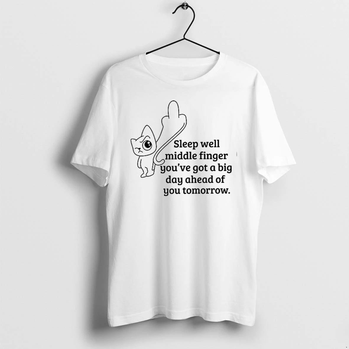 Sleep Well Middle Finger You Have A Big Day Ahead Of You Tomorrow 0 Tshirts Sweater Hoodie