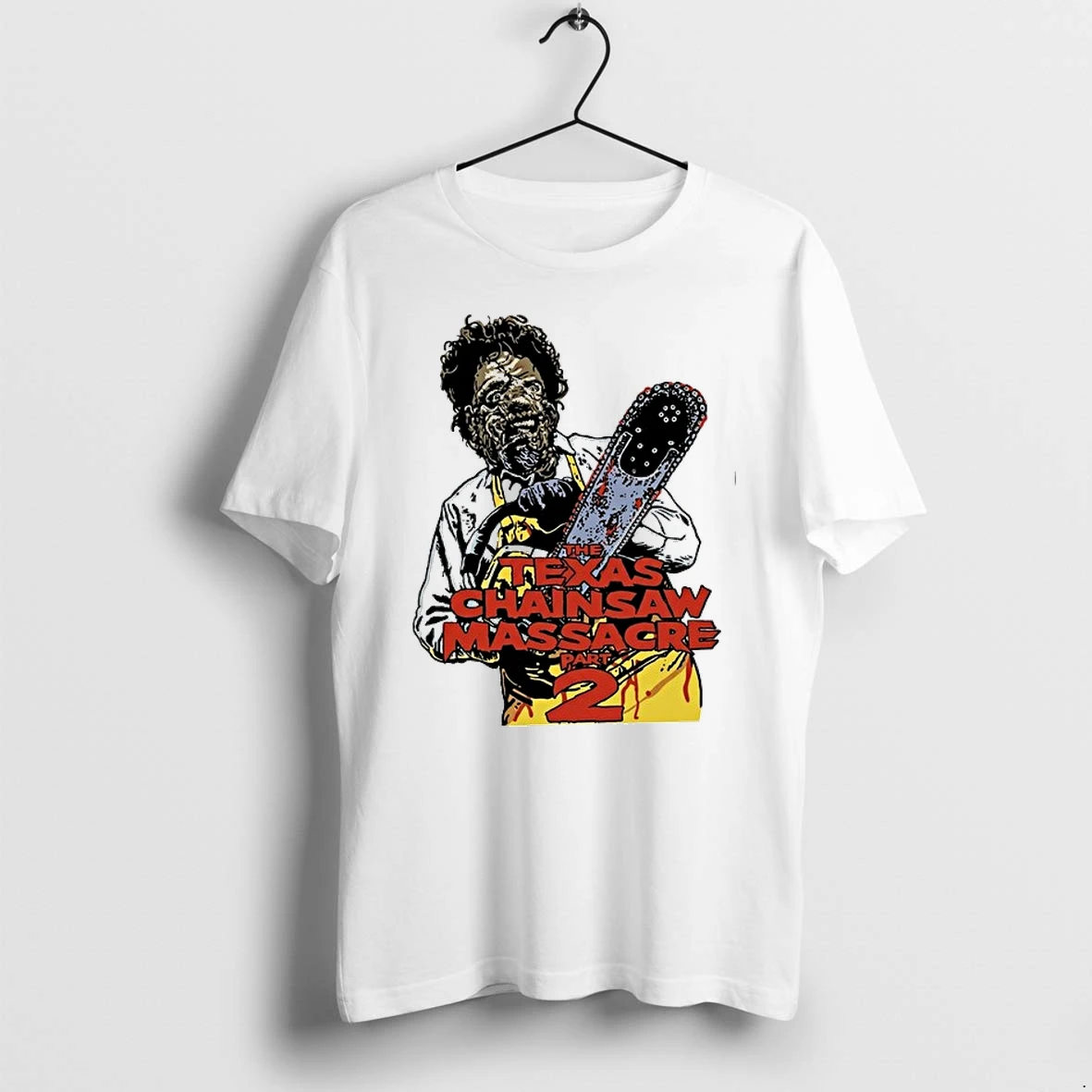 Texas Chainsaw Massacre Leatherface 2 Villain Holding Bloody Motorized Tool 0 Tshirts Sweater Hoodie