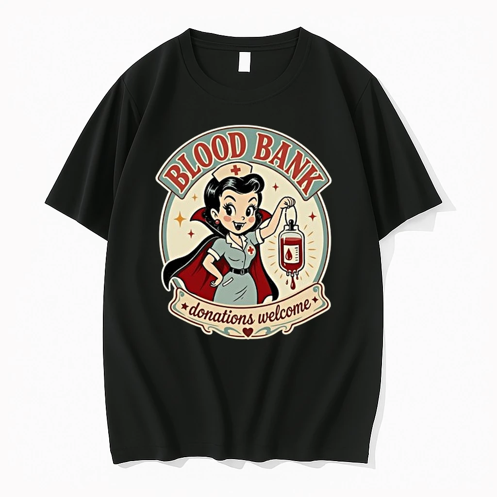 Vampire Nurse Blood Bank Donations Welcome 0 Tshirts Sweater Hoodie