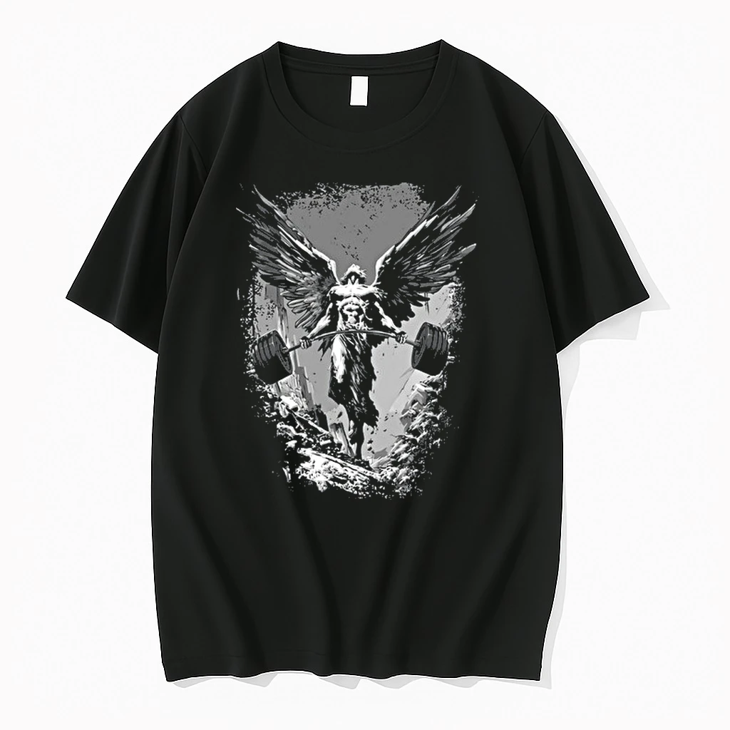 Winged Angel Lifting Heavy Barbell Weights Workout Training Fitness Bodybuilding 0 Tshirts Sweater Hoodie