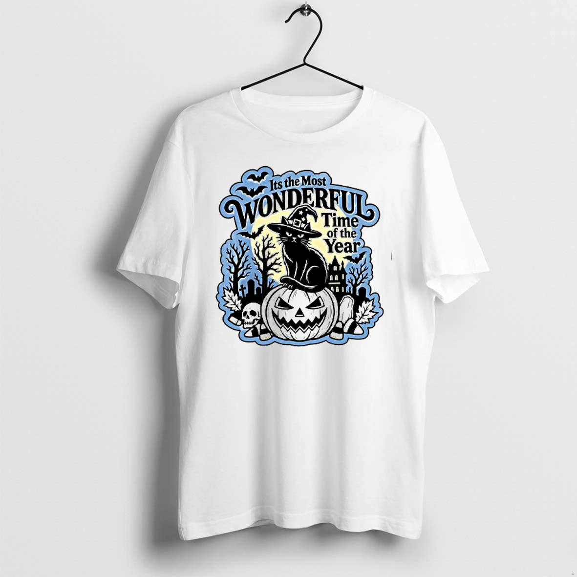 Witch Cat Pumpkin Halloween Its The Most Wonderful Time Of The Year 0 Tshirts Sweater Hoodie