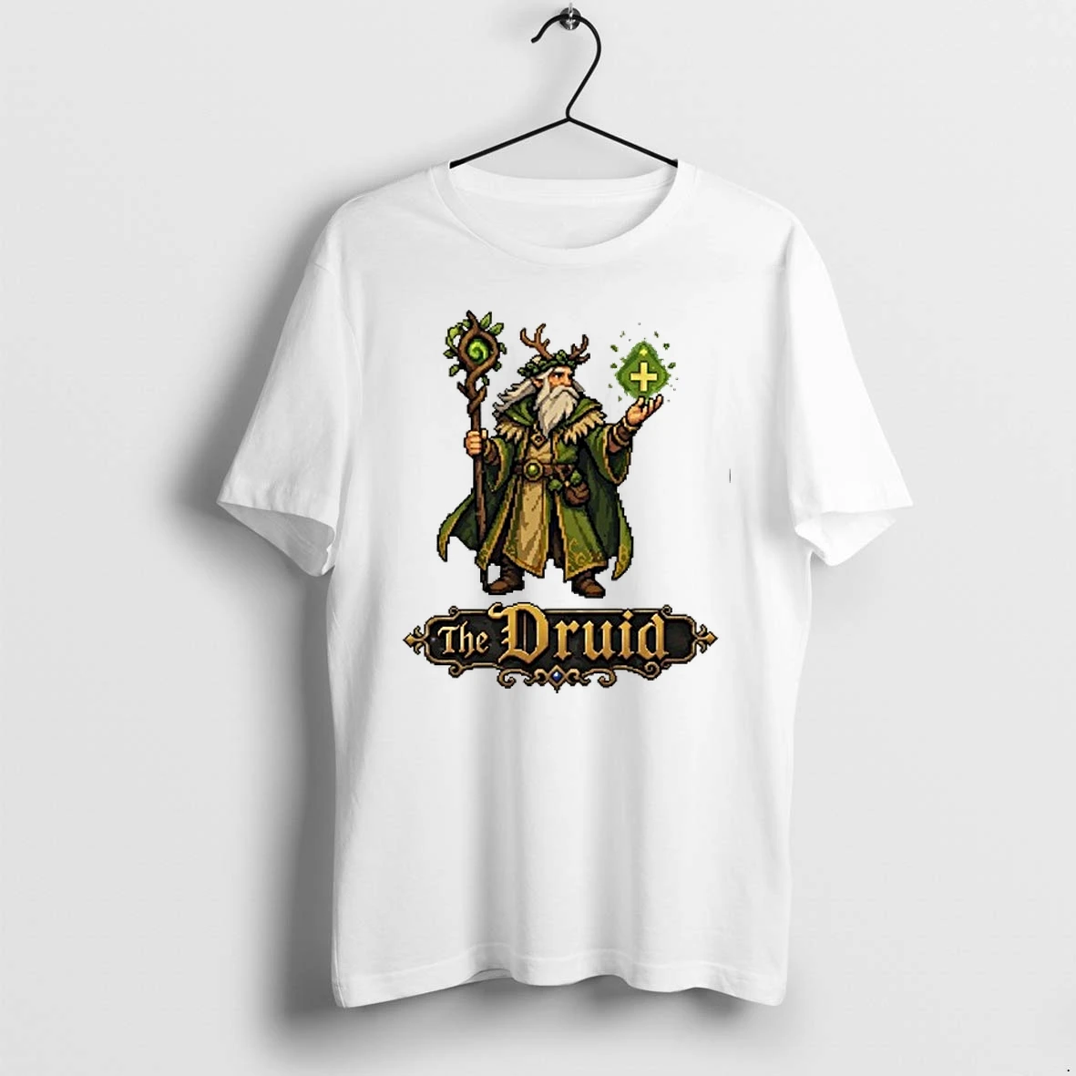 The Druid Pixel Art Fantasy Rpg Character 0 Tshirts Sweater Hoodie